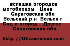 вспашка огородов мотоблоком › Цена ­ 350 - Саратовская обл., Вольский р-н, Вольск г. Сад и огород » Другое   . Саратовская обл.
